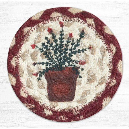 PAISAJE 5 x 5 in. Thyme Printed Coaster Round Rug, Multi Color PA2845037